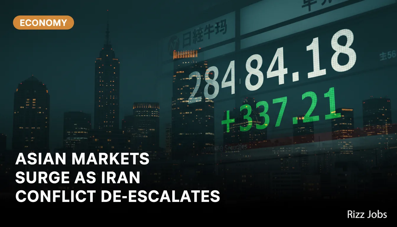 Asian Markets Surge as Iran Conflict De-escalates — Rizz Jobs