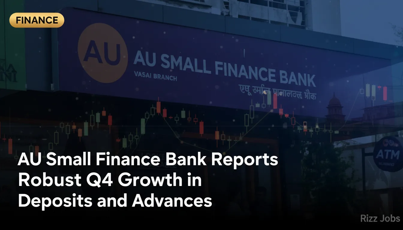 AU Small Finance Bank Reports Robust Q4 Growth in Deposits and Advances — Rizz Jobs