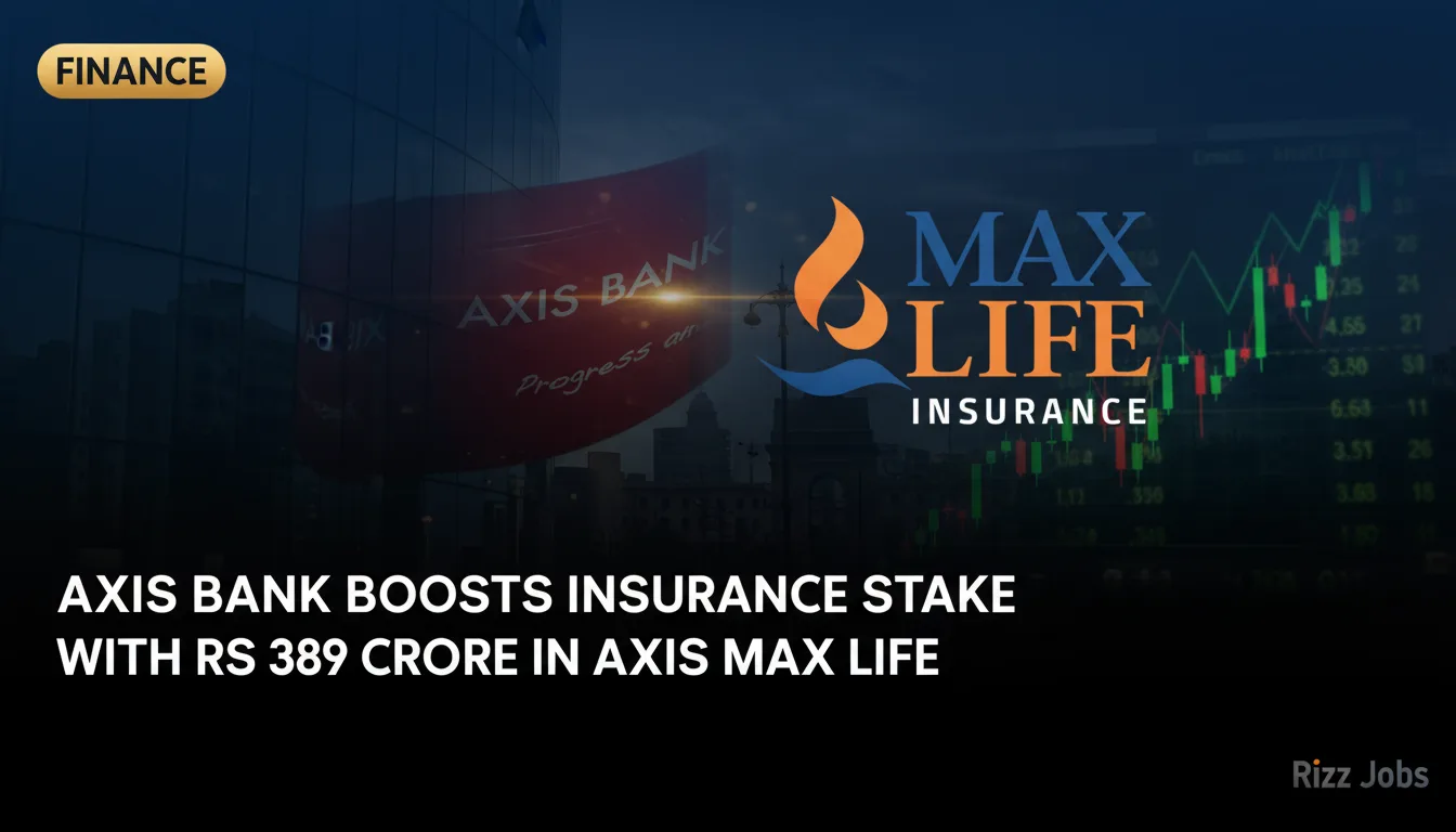Axis Bank Boosts Insurance Stake with Rs 389 Crore in Axis Max Life — Rizz Jobs