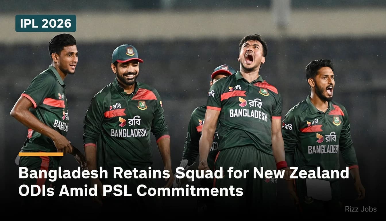 Bangladesh Retains Squad for New Zealand ODIs Amid PSL Commitments — Rizz Jobs