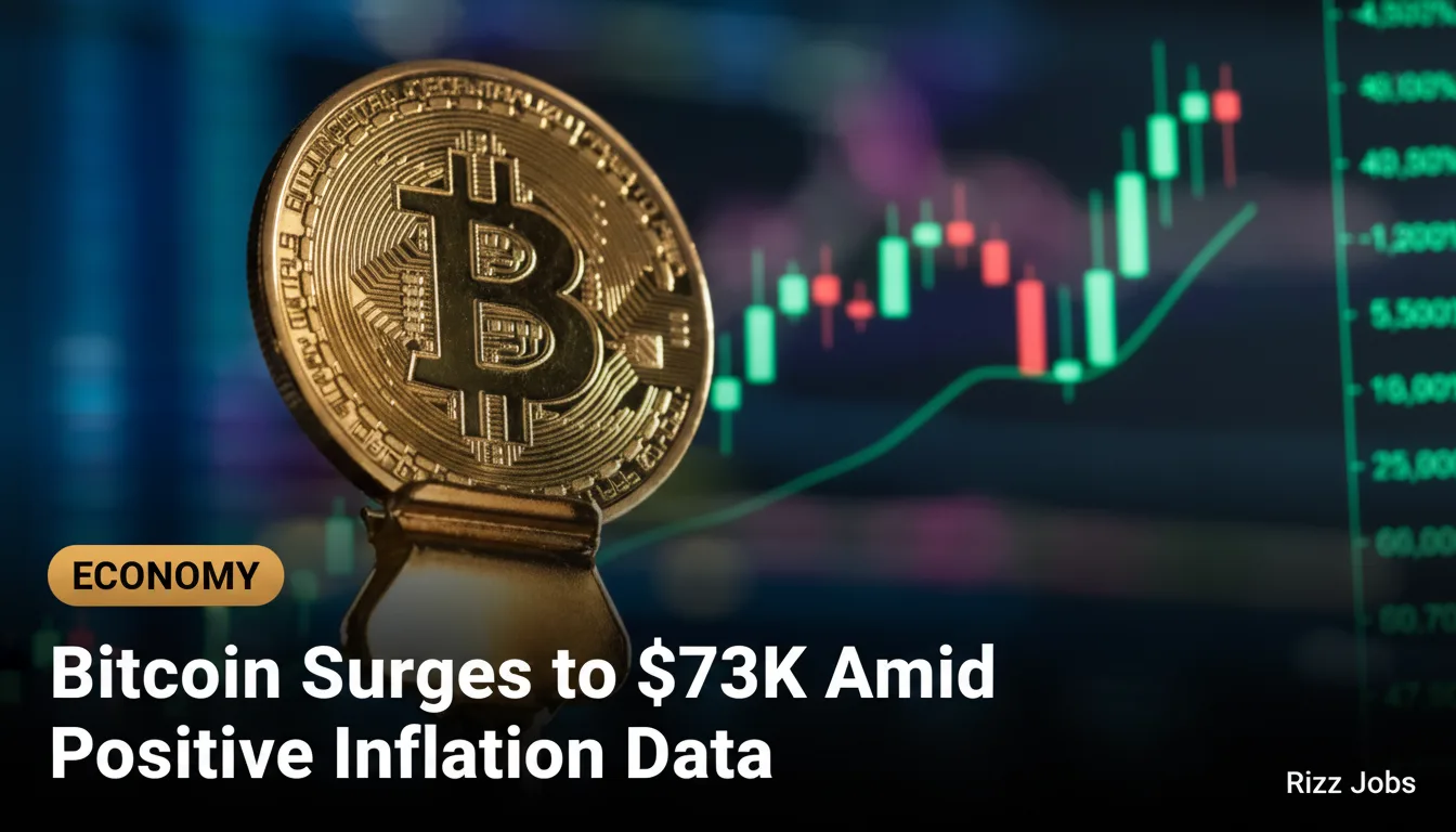 Bitcoin Surges to $73K Amid Positive Inflation Data — Rizz Jobs