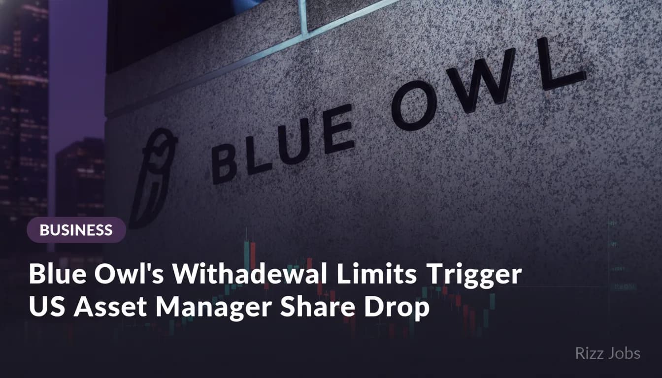 Blue Owl's Withdrawal Limits Trigger US Asset Manager Share Drop — Rizz Jobs