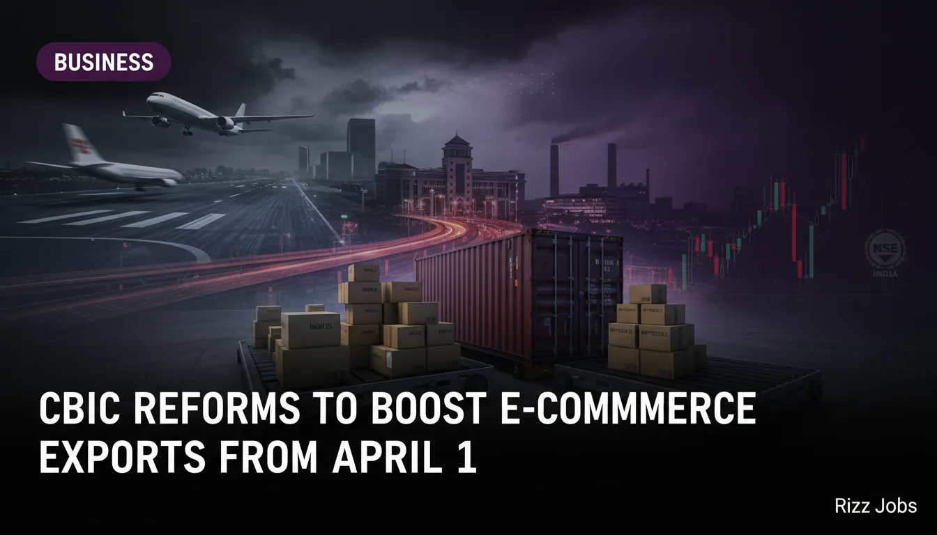 CBIC Reforms to Boost E-Commerce Exports from April 1 — Rizz Jobs