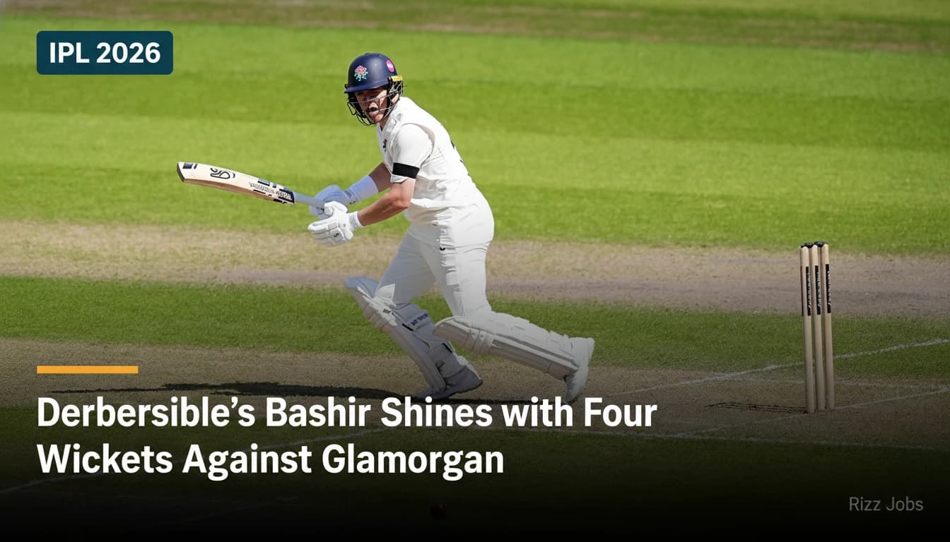 Derbyshire's Bashir Shines with Four Wickets Against Glamorgan — Rizz Jobs