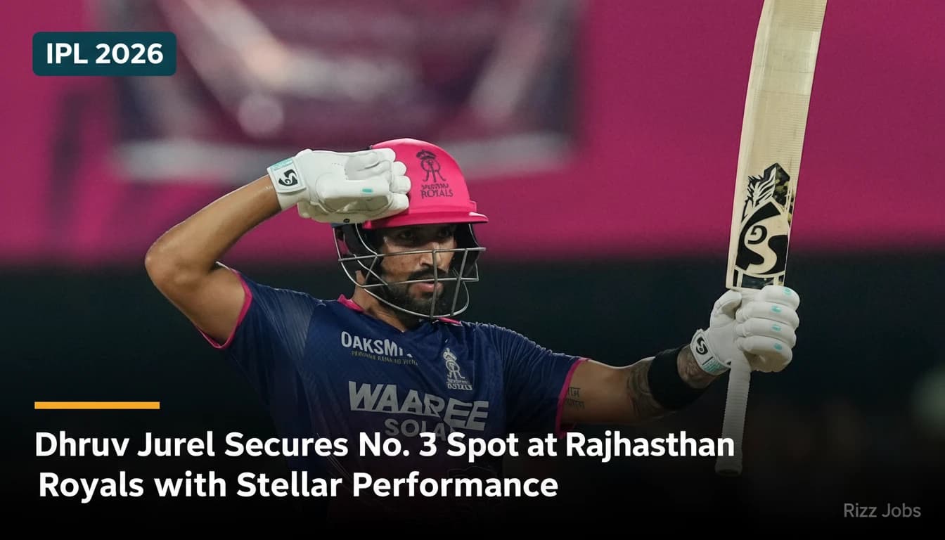 Dhruv Jurel Secures No. 3 Spot at Rajasthan Royals with Stellar Performance — Rizz Jobs