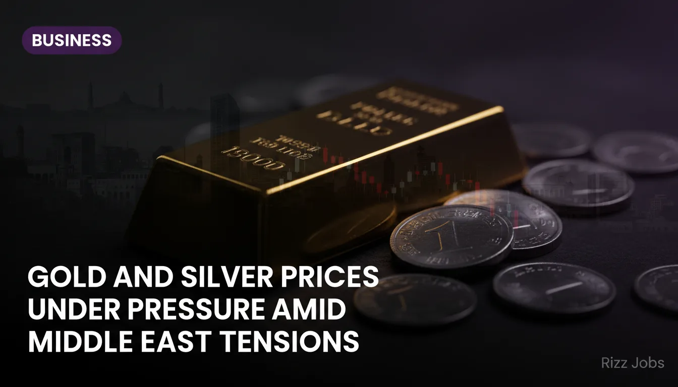 Gold and Silver Prices Under Pressure Amid Middle East Tensions — Rizz Jobs