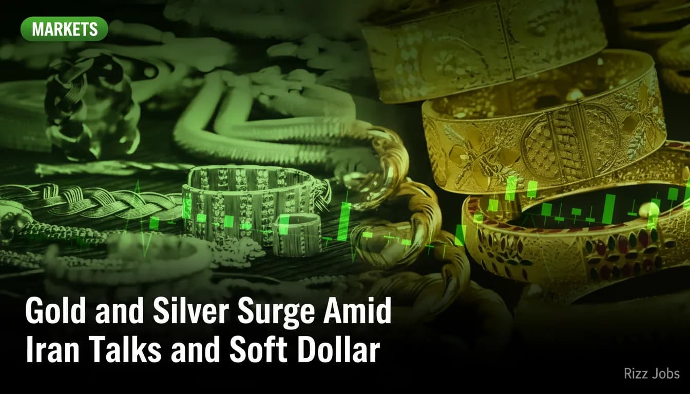 Gold and Silver Surge Amid Iran Talks and Soft Dollar — Rizz Jobs