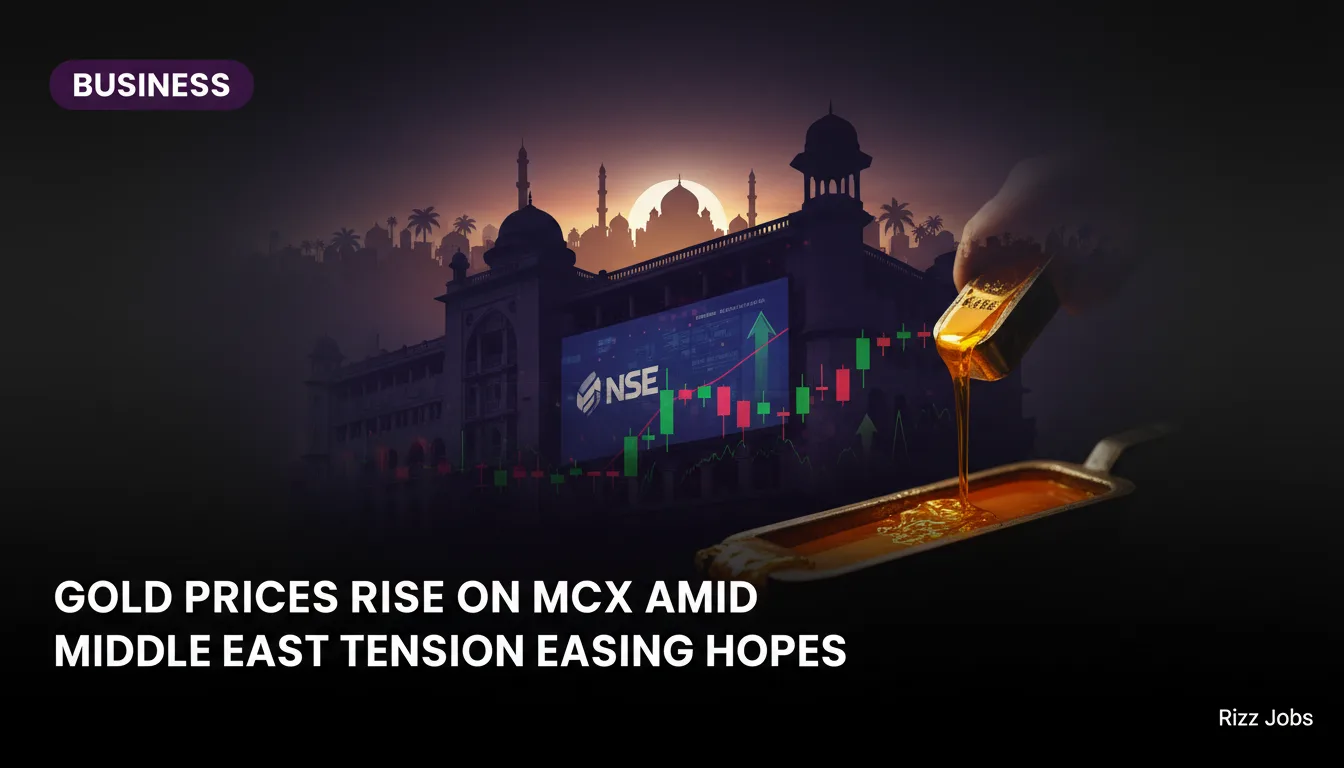 Gold Prices Rise on MCX Amid Middle East Tension Easing Hopes — Rizz Jobs
