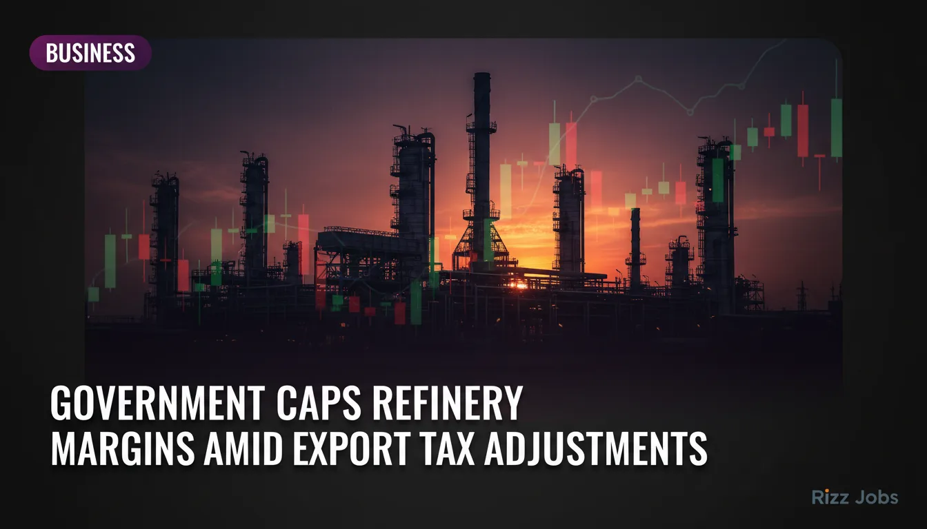 Government Caps Refinery Margins Amid Export Tax Adjustments — Rizz Jobs