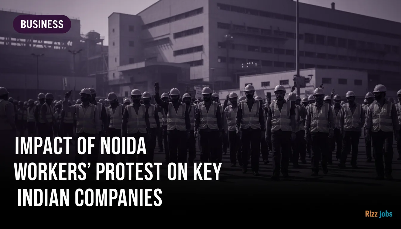 Impact of Noida Workers' Protest on Key Indian Companies — Rizz Jobs