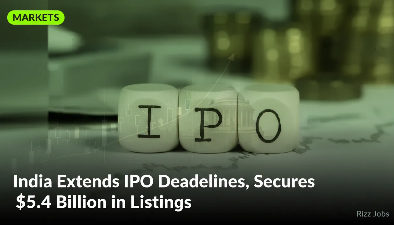 India Extends IPO Deadlines, Secures $5.4 Billion in Listings — Rizz Jobs