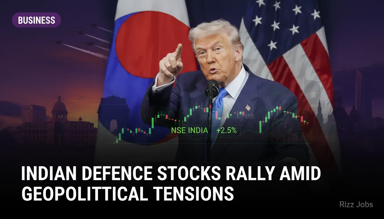 Indian Defence Stocks Rally Amid Geopolitical Tensions — Rizz Jobs