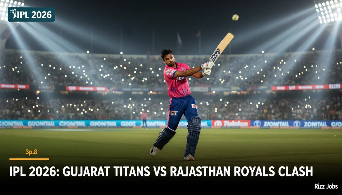 IPL 2026: Gujarat Titans vs Rajasthan Royals Clash — Rizz Jobs