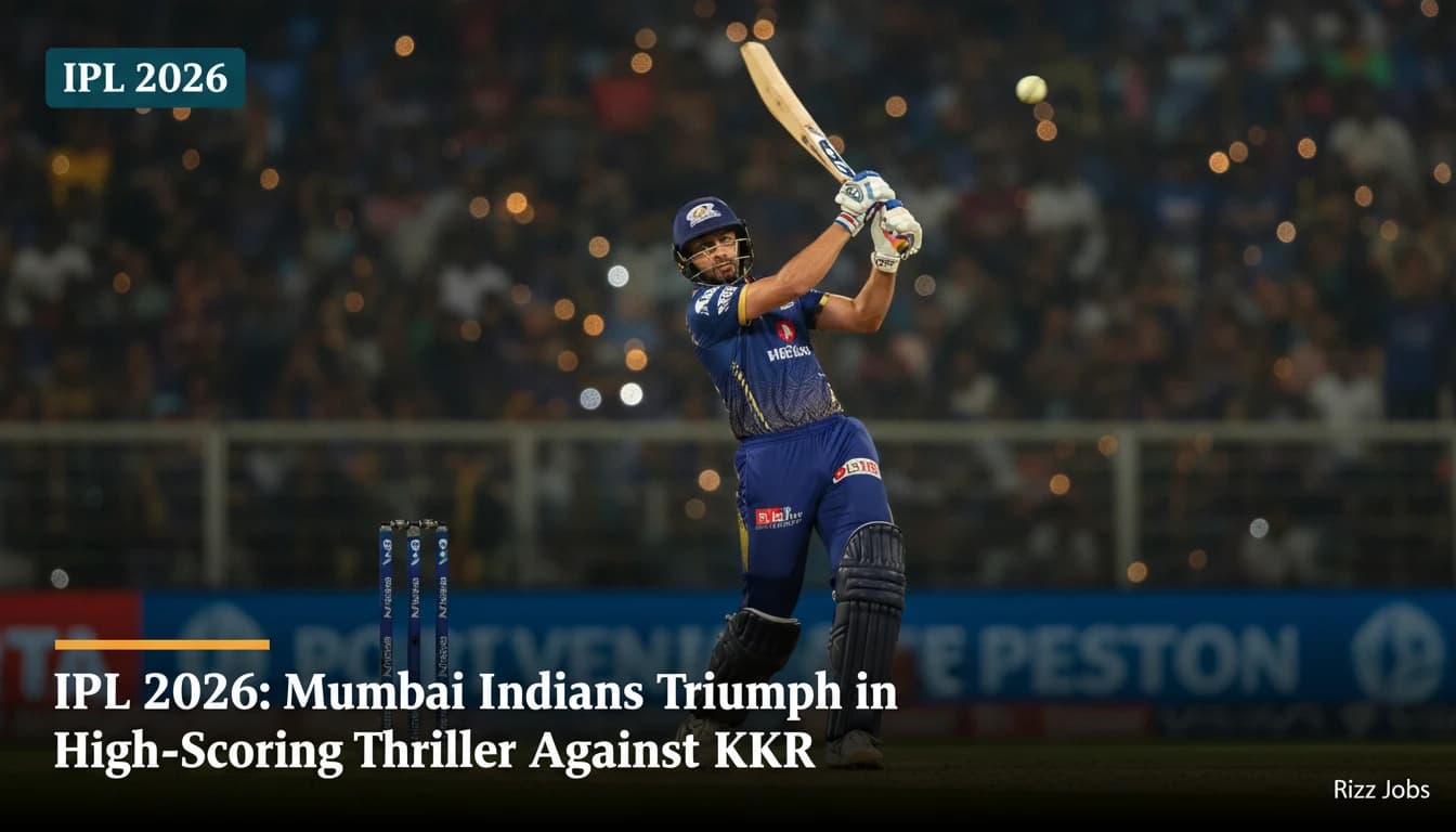 IPL 2026: Mumbai Indians Triumph in High-Scoring Thriller Against KKR — Rizz Jobs