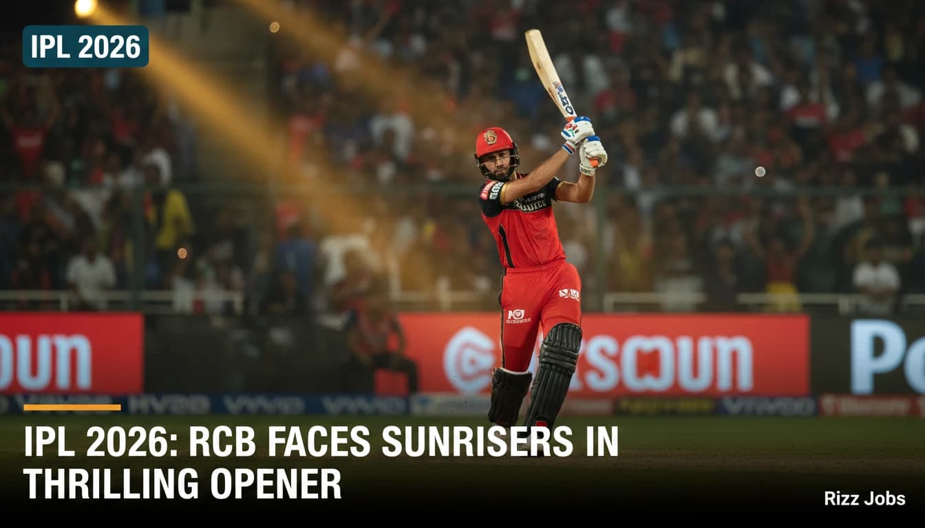 IPL 2026: RCB Faces Sunrisers in Thrilling Opener — Rizz Jobs