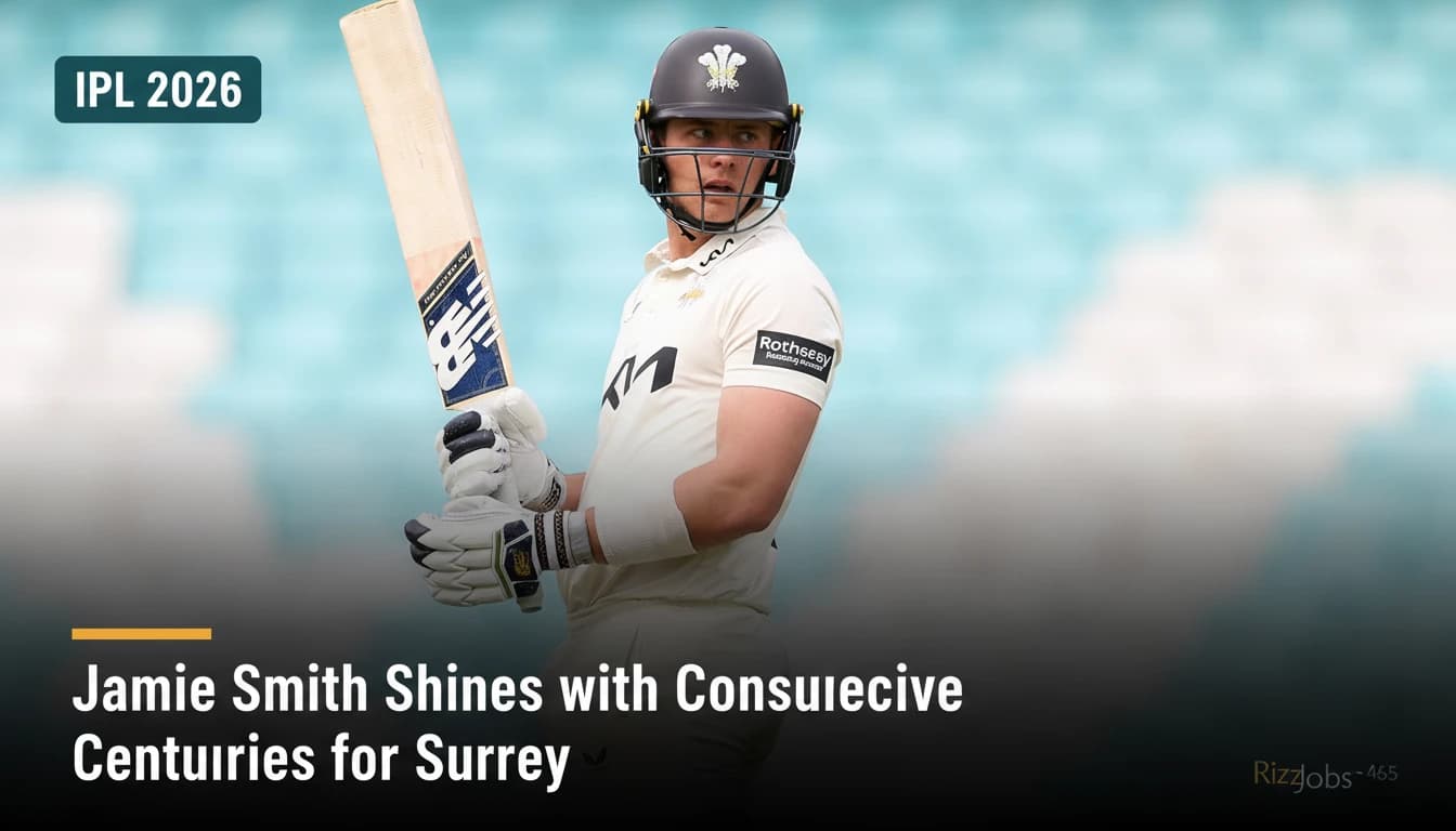 Jamie Smith Shines with Consecutive Centuries for Surrey — Rizz Jobs