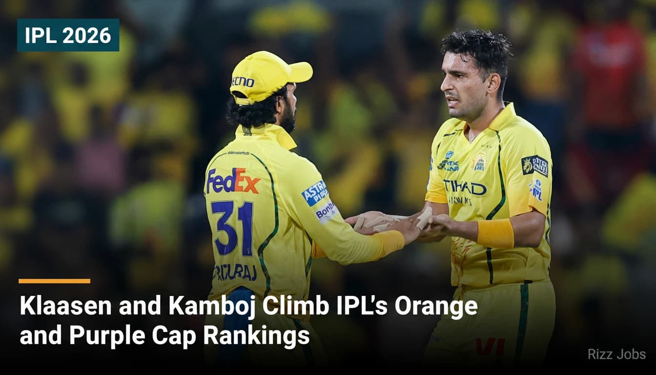 Klaasen and Kamboj Climb IPL's Orange and Purple Cap Rankings — Rizz Jobs