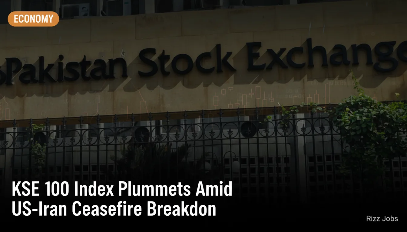 KSE 100 Index Plummets Amid US-Iran Ceasefire Breakdown — Rizz Jobs