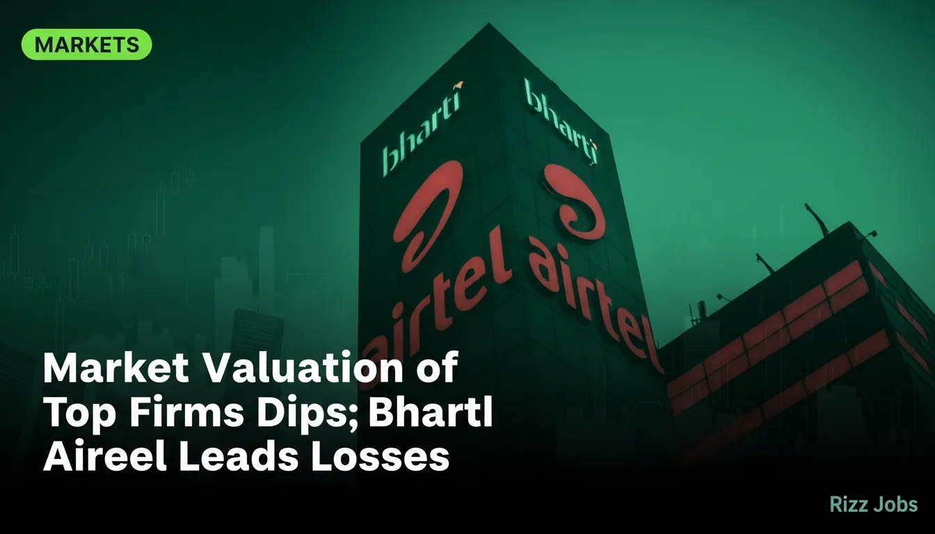 Market Valuation of Top Firms Dips; Bharti Airtel Leads Losses — Rizz Jobs