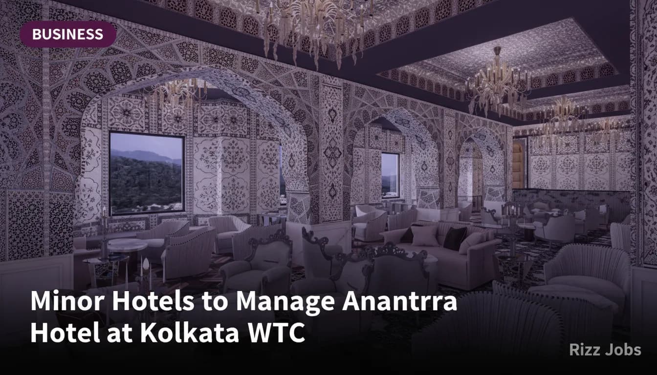 Minor Hotels to Manage Anantara Hotel at Kolkata WTC — Rizz Jobs