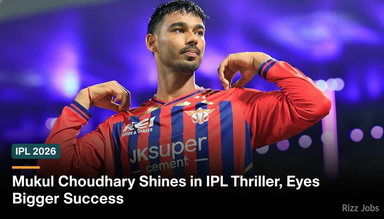 Mukul Choudhary Shines in IPL Thriller, Eyes Bigger Success — Rizz Jobs