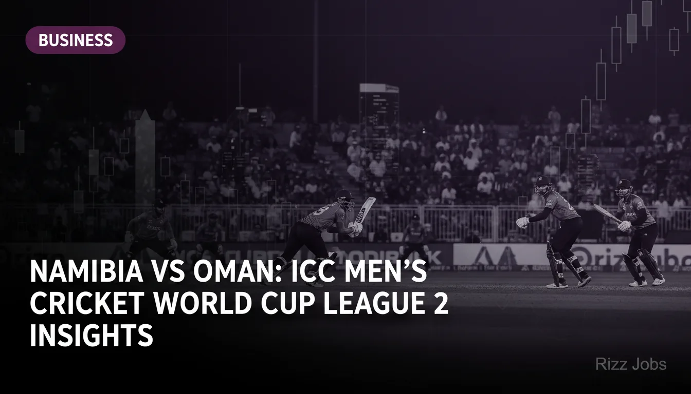 Namibia vs Oman: ICC Men's Cricket World Cup League 2 Insights — Rizz Jobs