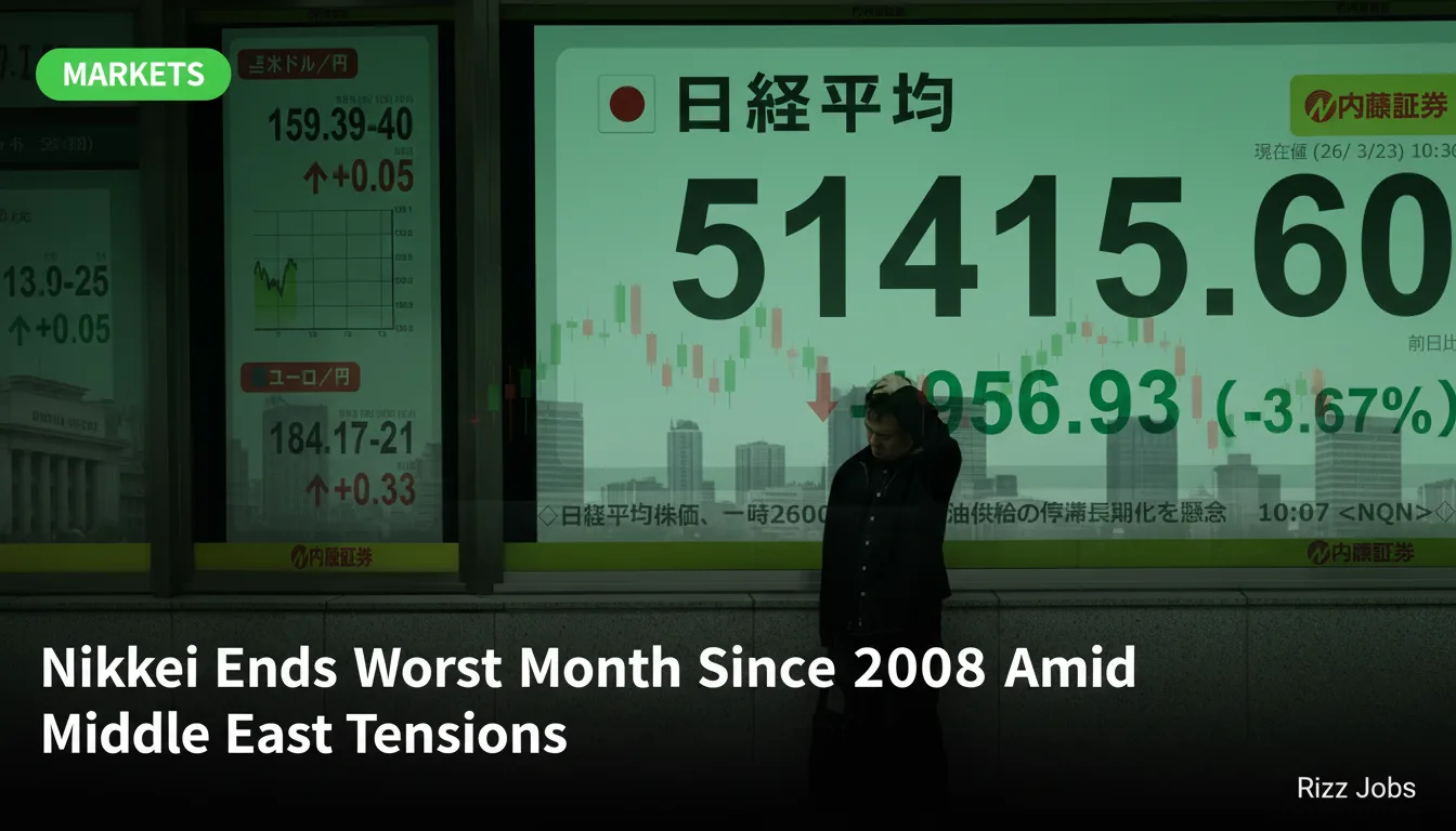 Nikkei Ends Worst Month Since 2008 Amid Middle East Tensions — Rizz Jobs