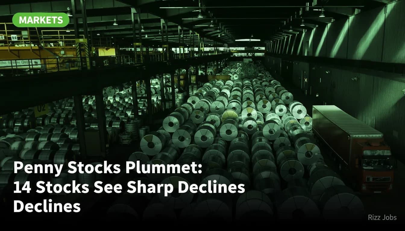 Penny Stocks Plummet: 14 Stocks See Sharp Declines — Rizz Jobs