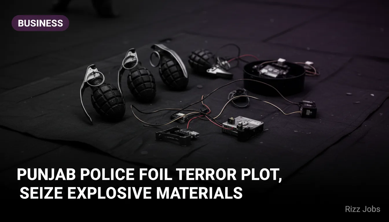 Punjab Police Foil Terror Plot, Seize Explosive Materials — Rizz Jobs