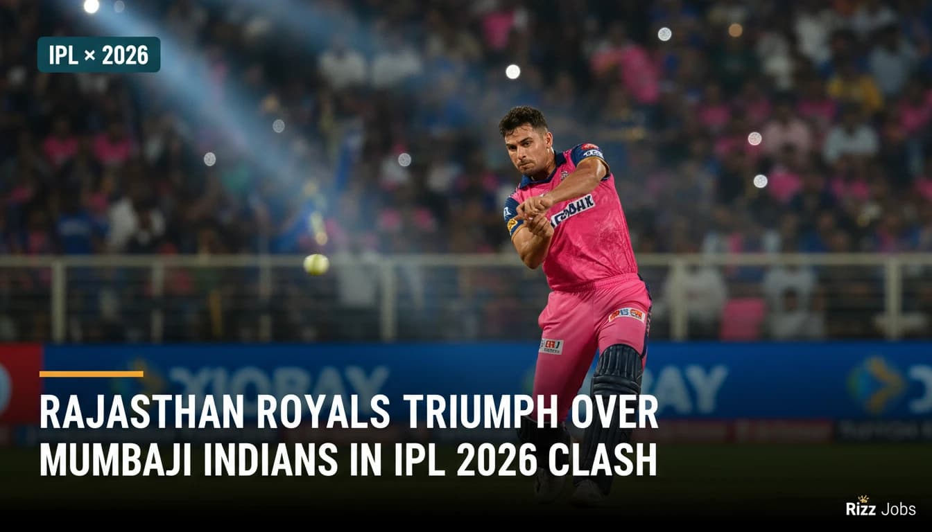 Rajasthan Royals Triumph Over Mumbai Indians in IPL 2026 Clash — Rizz Jobs