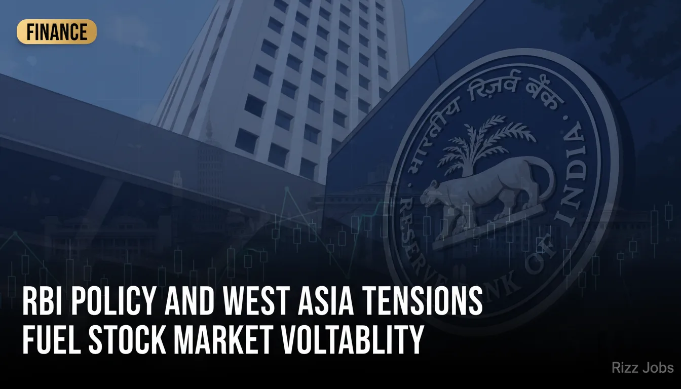 RBI Policy and West Asia Tensions Fuel Stock Market Volatility — Rizz Jobs