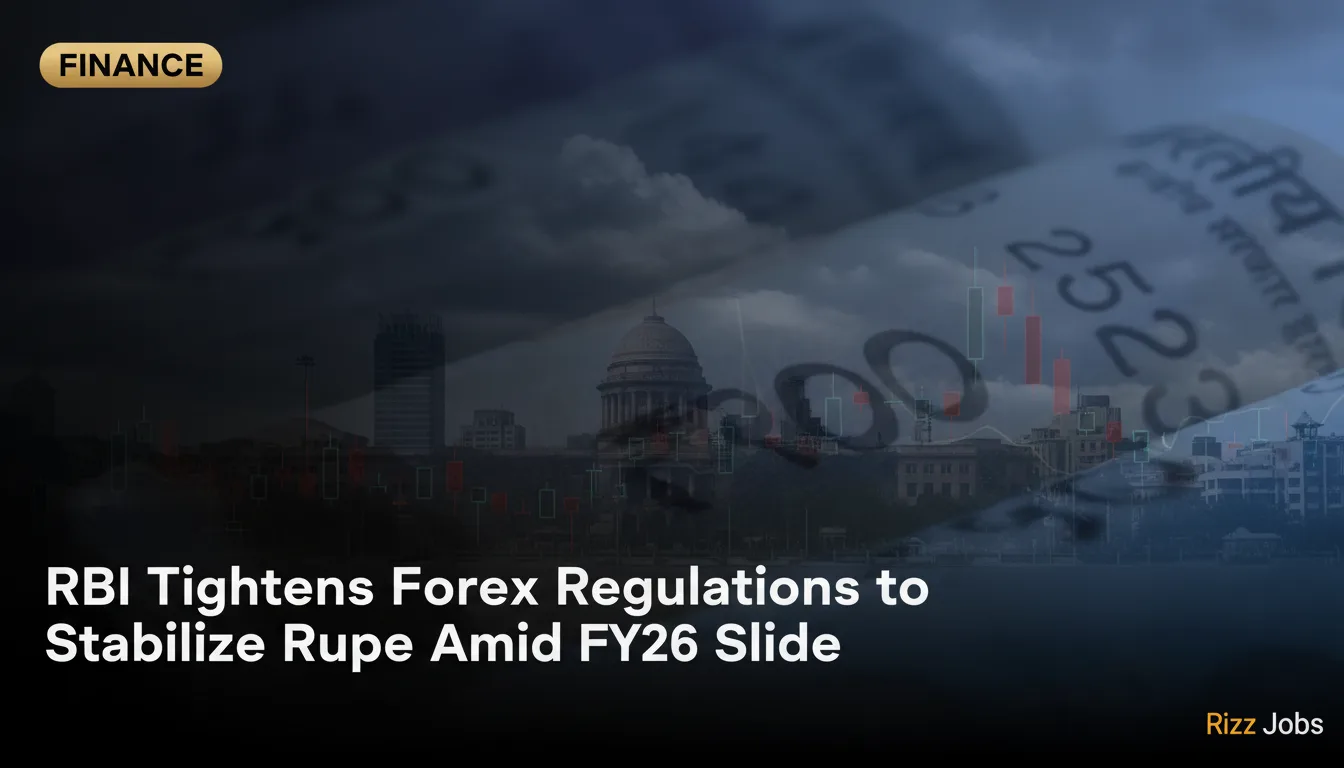 RBI Tightens Forex Regulations to Stabilize Rupee Amid FY26 Slide — Rizz Jobs