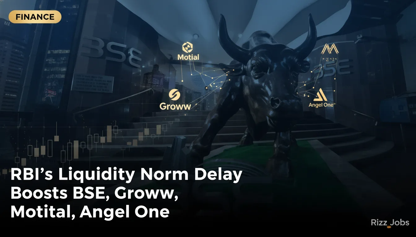 RBI's Liquidity Norm Delay Boosts BSE, Groww, Motilal, Angel One — Rizz Jobs
