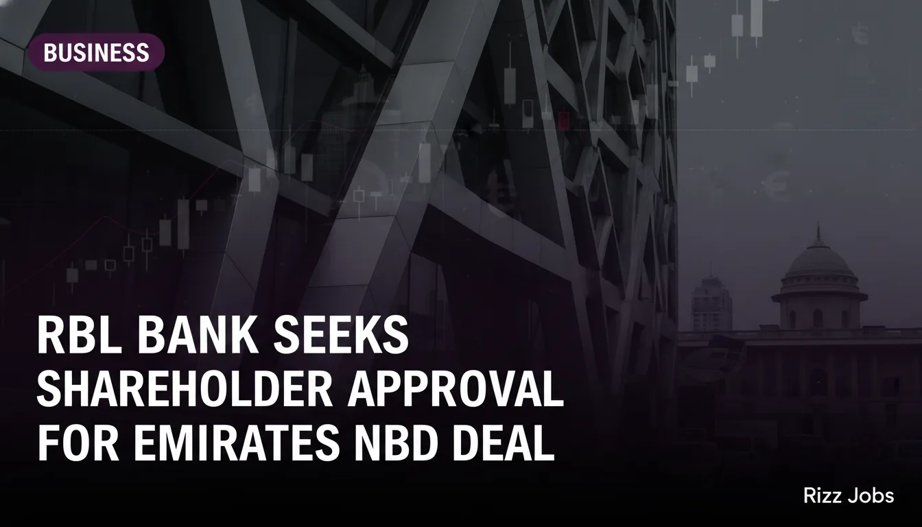 RBL Bank Seeks Shareholder Approval for Emirates NBD Deal — Rizz Jobs