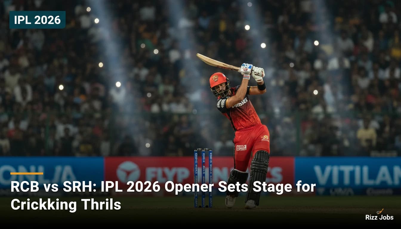 RCB vs SRH: IPL 2026 Opener Sets Stage for Cricketing Thrills — Rizz Jobs