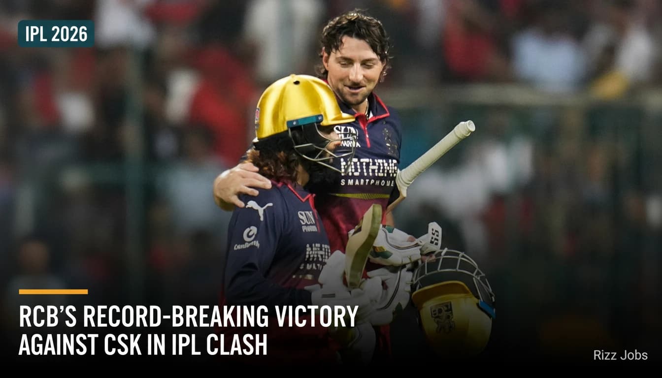 RCB's Record-Breaking Victory Against CSK in IPL Clash — Rizz Jobs