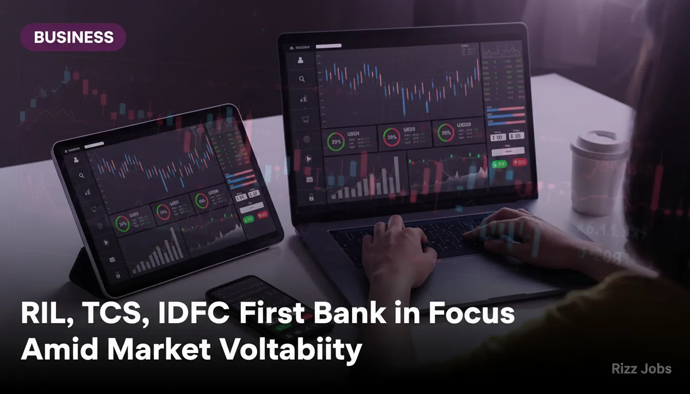 RIL, TCS, IDFC First Bank in Focus Amid Market Volatility — Rizz Jobs