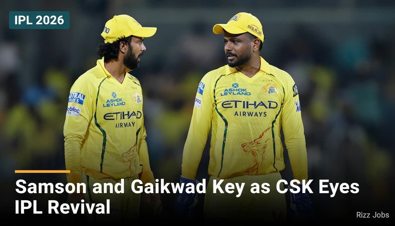 Samson and Gaikwad Key as CSK Eyes IPL Revival — Rizz Jobs