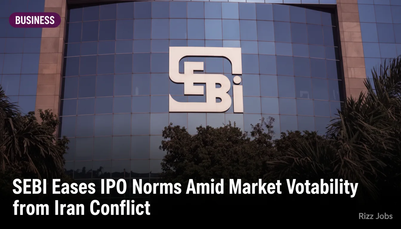 SEBI Eases IPO Norms Amid Market Volatility from Iran Conflict — Rizz Jobs