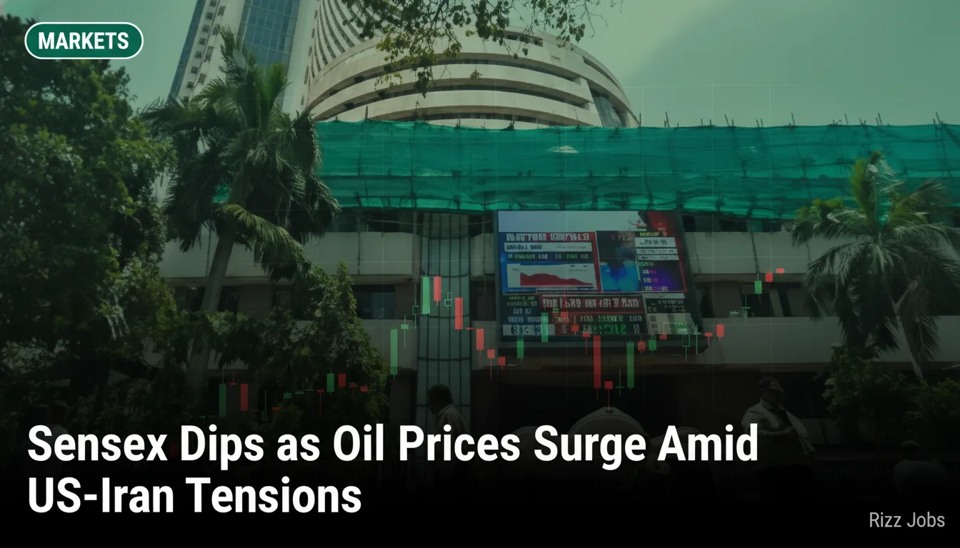 Sensex Dips as Oil Prices Surge Amid US-Iran Tensions — Rizz Jobs