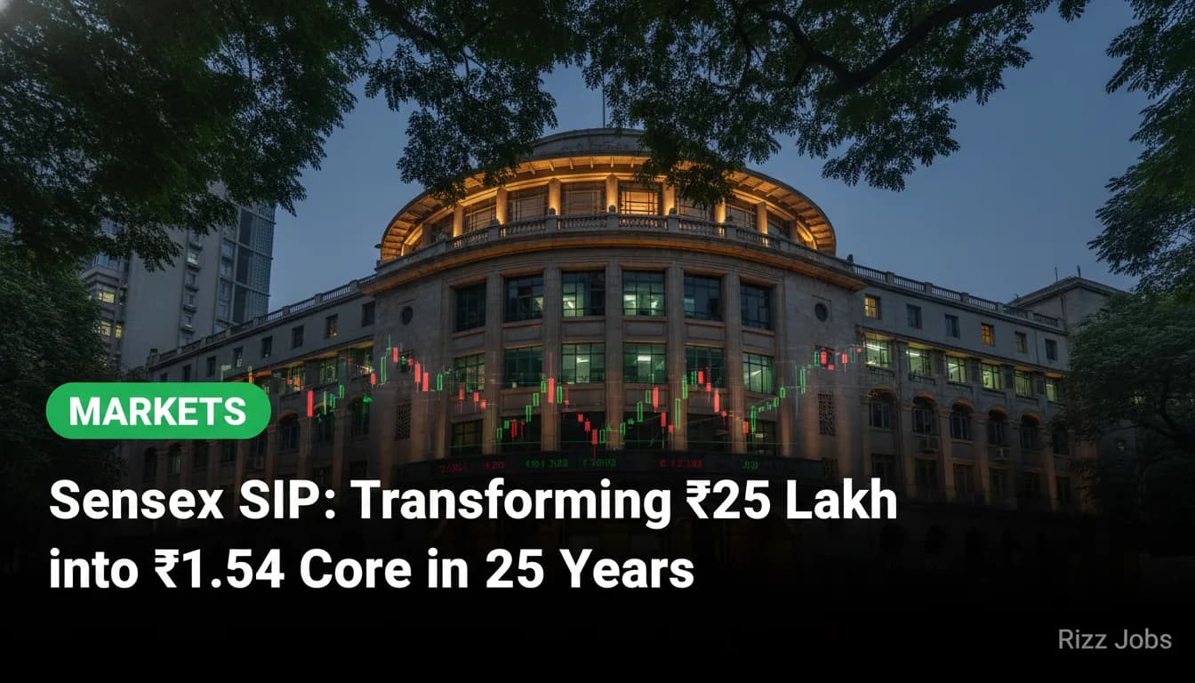 Sensex SIP: Transforming ₹25 Lakh into ₹1.54 Crore in 25 Years — Rizz Jobs