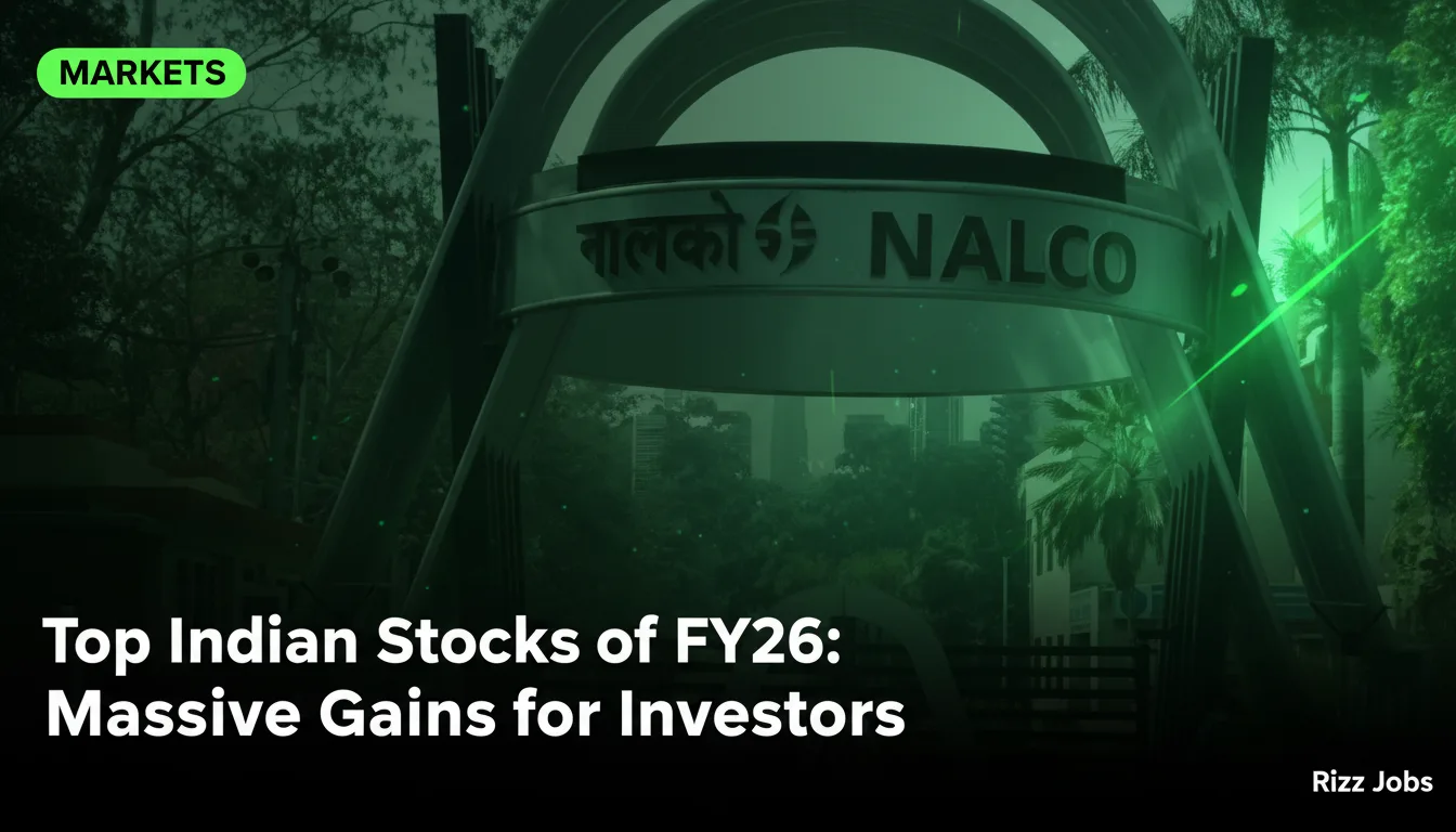 Top Indian Stocks of FY26: Massive Gains for Investors — Rizz Jobs