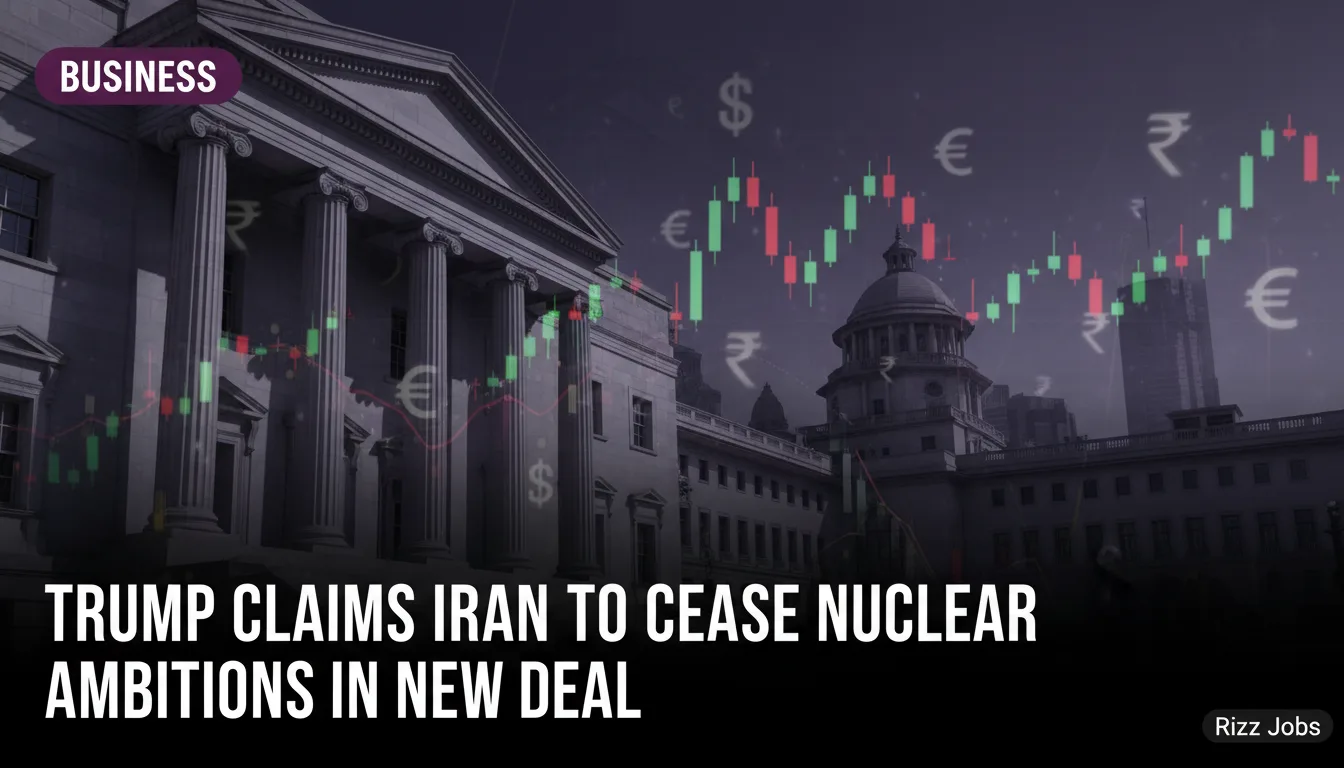 Trump Claims Iran to Cease Nuclear Ambitions in New Deal — Rizz Jobs