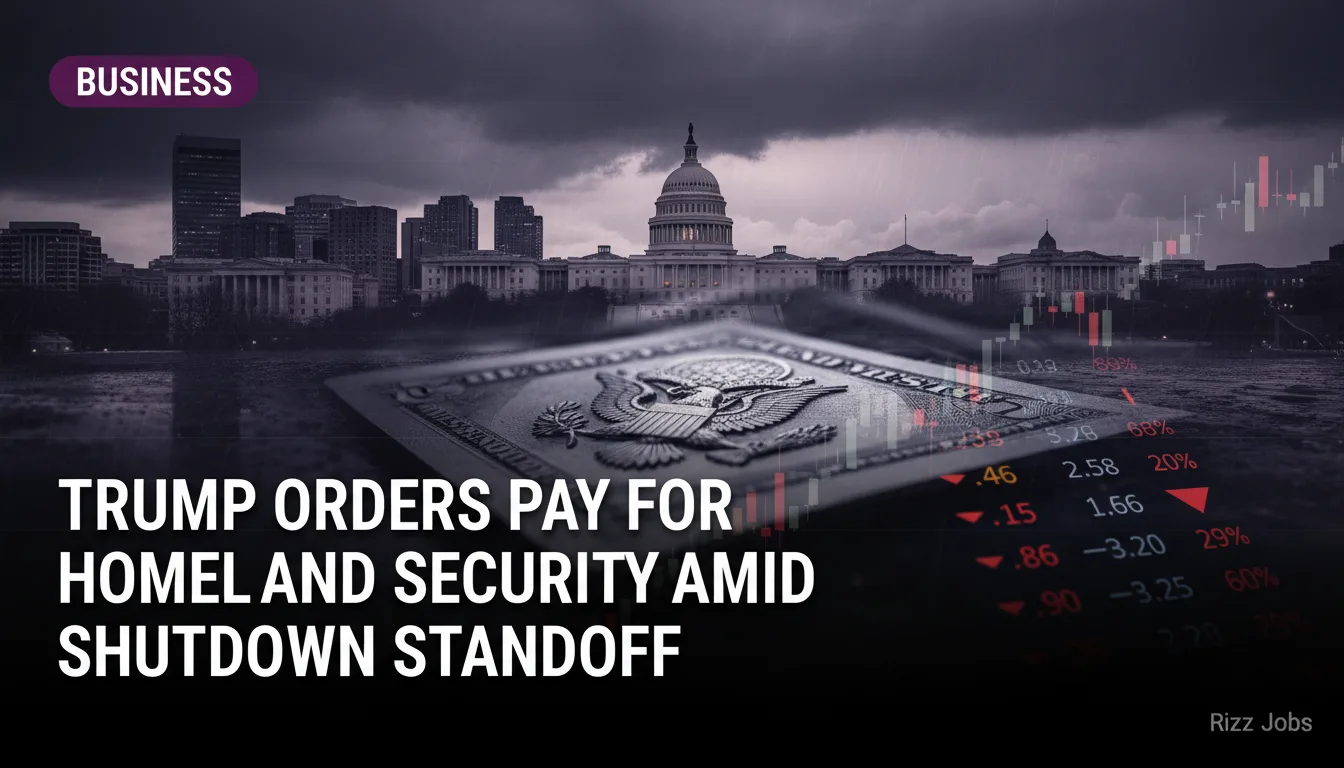 Trump Orders Pay for Homeland Security Amid Shutdown Standoff — Rizz Jobs