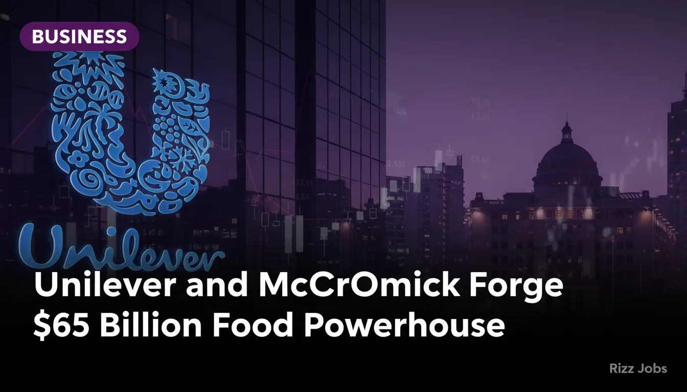 Unilever and McCormick Forge $65 Billion Food Powerhouse — Rizz Jobs