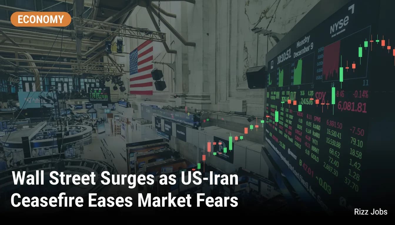 Wall Street Surges as US-Iran Ceasefire Eases Market Fears — Rizz Jobs