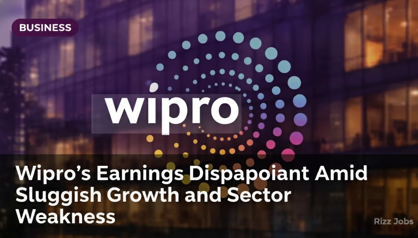 Wipro's Earnings Disappoint Amid Sluggish Growth and Sector Weakness — Rizz Jobs