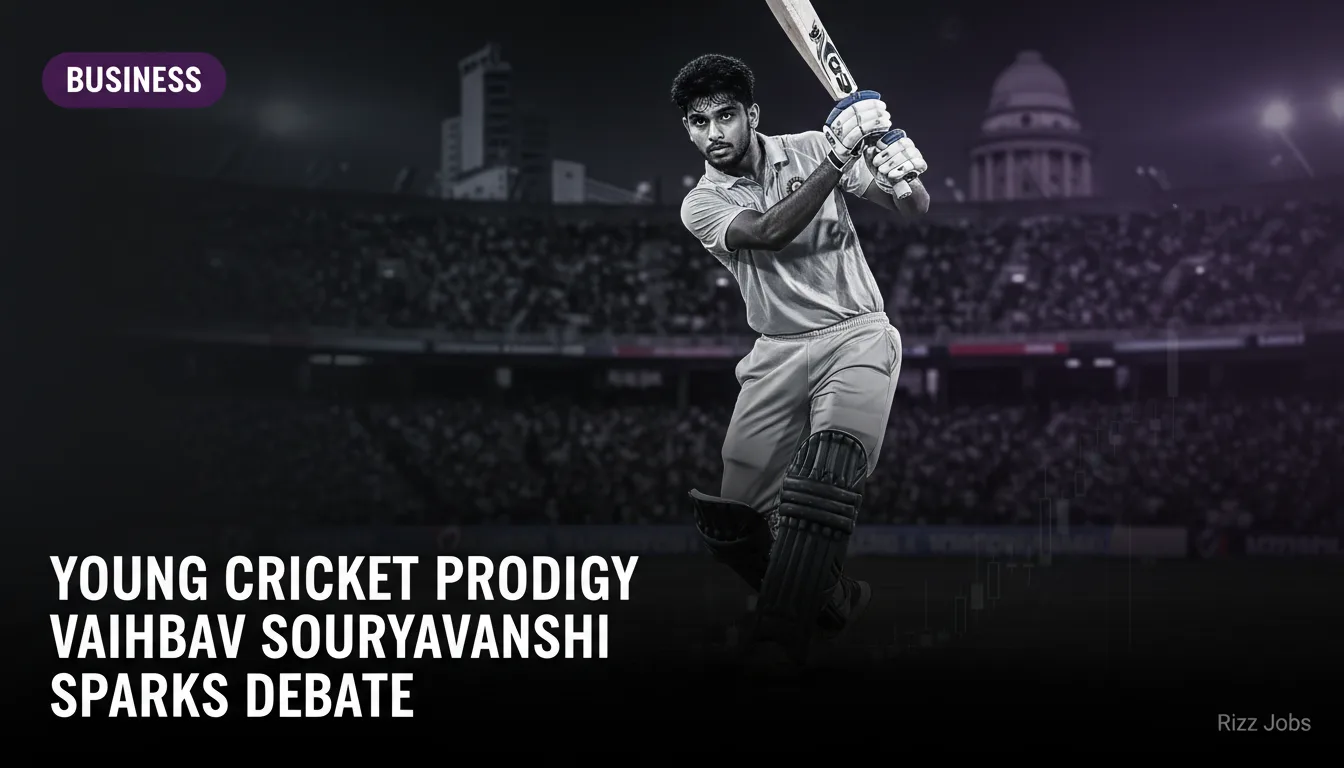 Young Cricket Prodigy Vaibhav Sooryavanshi Sparks Debate — Rizz Jobs