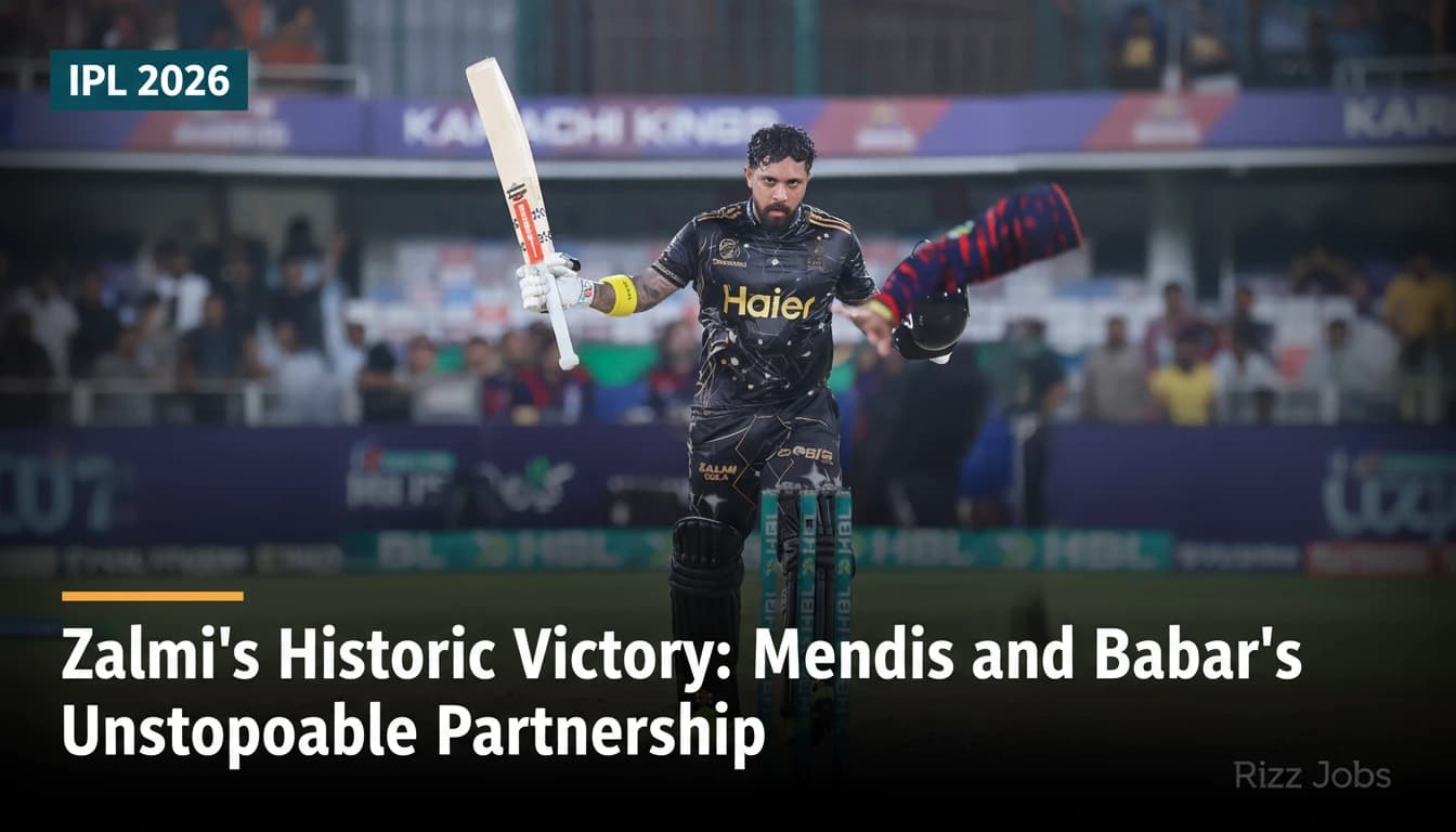 Zalmi's Historic Victory: Mendis and Babar's Unstoppable Partnership — Rizz Jobs