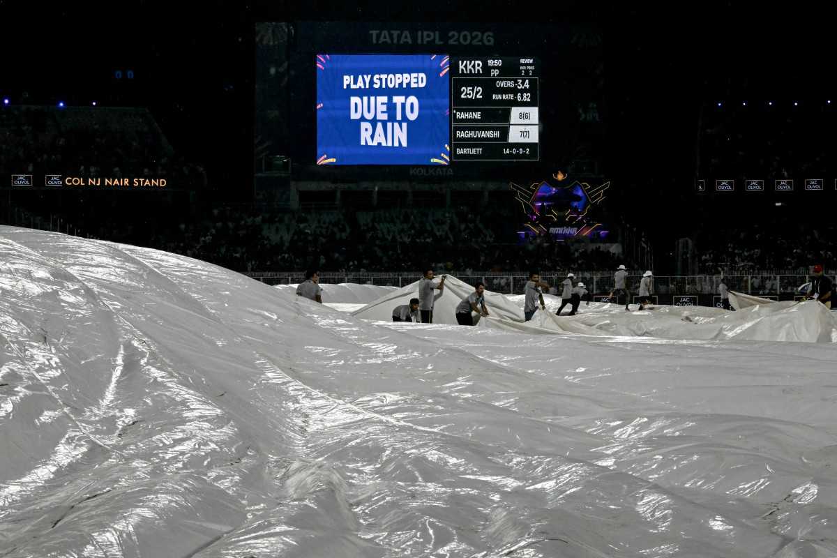 KKR get off the mark as rain washes out match against PBKS